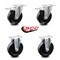 Service Caster 5 Inch Hard Rubber Wheel Swivel Top Plate Caster Lock Brakes 2 Rigid SCC, 2PK SCC-TTL20S514-HRS-2-R-2 - alternate 6
